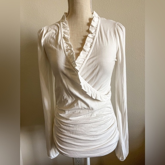 NWT Boden Frill Neck Wrap Blouson Top | Size 4 - Picture 2 of 12